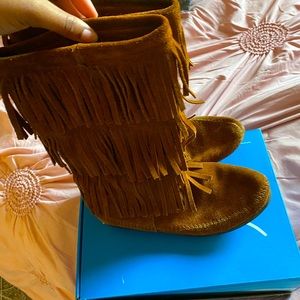 Minnetonka Fringe Boots